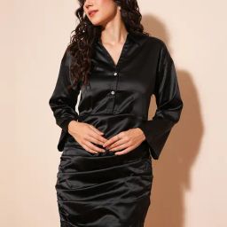 Globus Black Slim Fit A Line Dress-picture-37