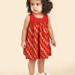 Fabindia Kids Red Printed Dress-picture-3