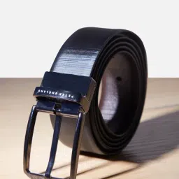 Peter England Black & Brown Leather Reversible Belt For Men-picture-6