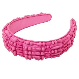 Accessorize London Pink Mixed Bead Head Band-image-39