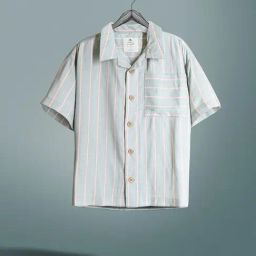 Cherry Crumble By Nitt Hyman Kids Mint Green Striped Shirt-image-80