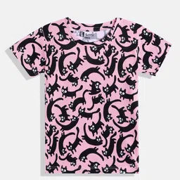 Eteenz Girls Animal Graphic Printed T-shirt-image-45