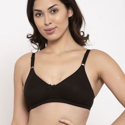 Prag & Co Black Non-Padded Non-Wired Full Coverage Support Bra AB30332BB-picture-42