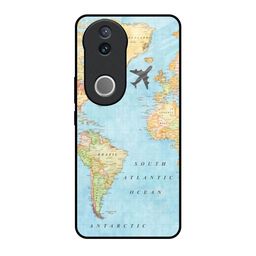 QRIOH Travel Map Printed Vivo V50e 5G Impact Resistant Back Case-image-79
