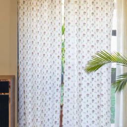 Urban Space Red Cotton Door Curtain With Tieback & Eyelet - Set of 2-33