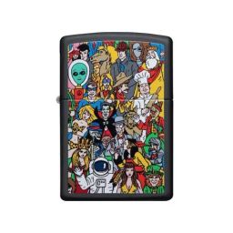 Zippo Multicolor Brass Wheres Windy Design Windproof Pocket Lighter-image-50