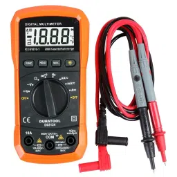 DURATOOL Digital Multimeter, Auto, 10A, 600V, D03124-53