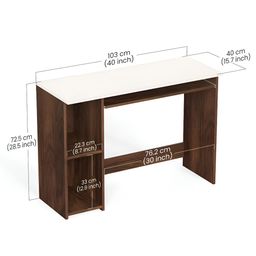 bluewud Brown Mallium Study & Computer Table With Keyboard Tray image 4