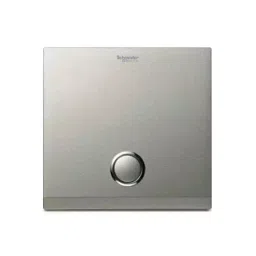 Schneider Electric ULTI Impress Push-Push Switch Cover 1 Gang Polycarbonate Brushed Silver, UC21SW/P>XBS-OS-32