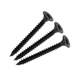 Rpi Shop 6 x 38 mm (D 3.5 mm) Black Phosphate Finish Drywall Gypsum Screw Pack of 300 Pc (150 Pcs Screw & 150 Pcs WallPlugs)-28
