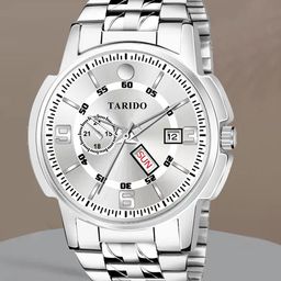 TARIDO Men Bracelet Style Analogue Watch TD_2266-SLV DAY & DATE DISPLAY DIAL-43
