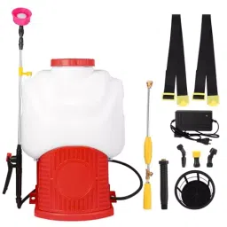 GIGAWATTS 20 L 12V 12Ah 2 in 1 Battery and Manual Double Motor Knapsack Spray, GW-12VSB01-13