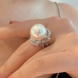 Designs & You Silver-Plated Pearl Studded Finger Ring-22
