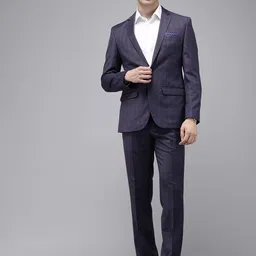 Park Avenue Checked Single Breasted Super Slim Fit 2-Peice Formal Suit-picture-40