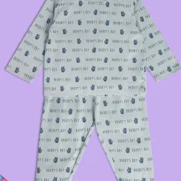 MINIKLUB Kids Grey Printed Full Sleeves T-Shirt with Pants-image-37
