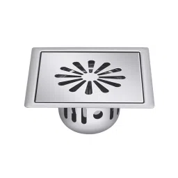Sanjay Chilly Square Ezee Floor Drainer with Cockroach Trap Silver 127 x 127 mm, SCCT-SE-GS-127-image-90