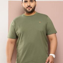 Sztori Men Plus Size Pure Cotton Bio Finish T-shirt-image-94