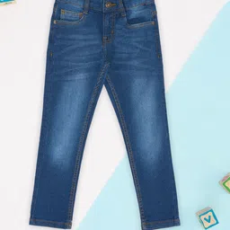 Pantaloons Junior Boys Regular Fit Mid-Rise Low Distress Light Fade Jeans-image-64
