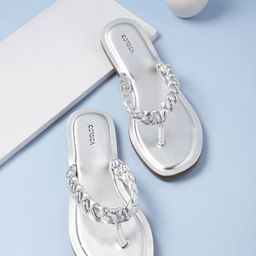 CORSICA Women Woven Design Open Toe Flats-31