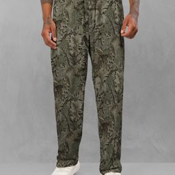 BULLMER Men Printed Mid Rise Track Pants-picture-1