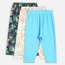 MINIKLUB Kids Multicolor Printed Leggings (Pack Of 3)-picture-23