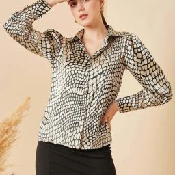 Marie Claire Cream Printed Shirt-image-17