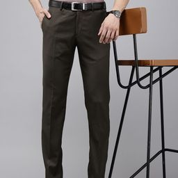 Arrow Men Textured Tailored Fit Formal Trousers-image-48