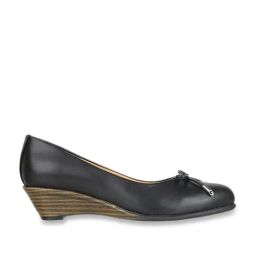 Elle Women's Black Wedge Pumps-picture-28