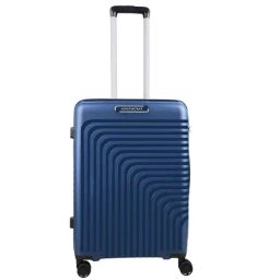 Aristocrat Wego Blue Textured Hard Medium Trolley Bag - 47 cm-image-27