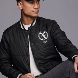 HRX by Hrithik Roshan Brand Logo Print Longline Padded Jacket-picture-54