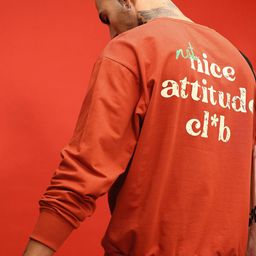 glitchez Swag Cool Typography Printed Cotton Terry Oversized Fit Sweatshirt-image-98