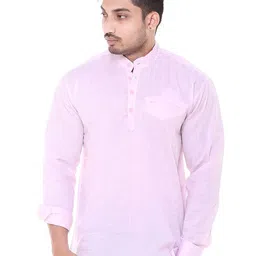 Twist99 Mandarin Collar Cotton Casual Shirt-image-45