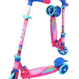 Toyshine Rodeo Runner Scooter for Kids with Anti Slip ABS Base and Aluminium Rod Ride-on Height Adjustable 3 Wheel Rider Pink-image-61