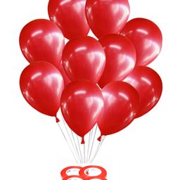 AMFIN Metallic Balloons Red - Pack of 100-image-98
