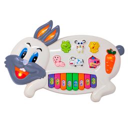Fiddlerz Musical Rabbit Piano Toy with Flashing Light & Sound Early Development Musical Toy (Colour May Vary)-24