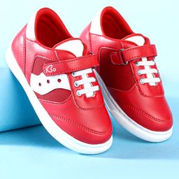 Babyoye Casual Shoes with Velcro Closure - Red-image-62