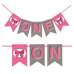 Wobbox 1st Happy Birthday Banner, Happy Birthday Decoration Items Pink -Pack Of 1-image-34