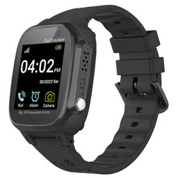 SeTracker Connect2kidz SETLBS02 Touch Screen Kids Safe 2-Way Voice Calling Watch Phone- Black | Kids Smartwatch for Boys & Girls | SIM Card Supported | SOS & Voice Call, Voice Chat | Long Battery Life-12