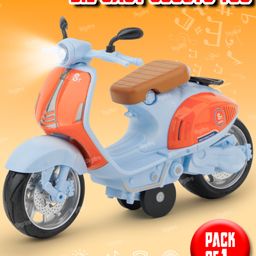 Toysire Diecast Motorcycle Toy Bike Scale Model Pull Back Vehicles Alloy Simulation Superbike with Lights and Sound(Blue)-21