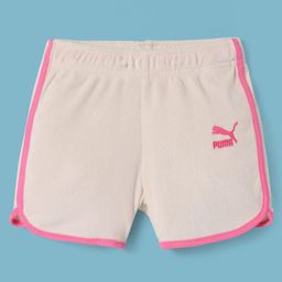 PUMA Cotton Knit Knee Length Solid Dyed Shorts with Tape Detailing - Beige-image-32