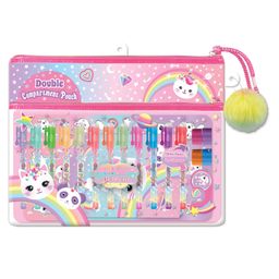 Hot Focus Colorful Creations Pouch with Pom Pom Applique - Pink-image-69