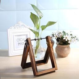 SMOKEY COCKTAIL Brown Textured Wooded Planter-image-33