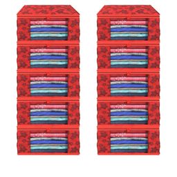 AMAK INC Red Fabric Multi-Utility Wardrobe Organisers-picture-7