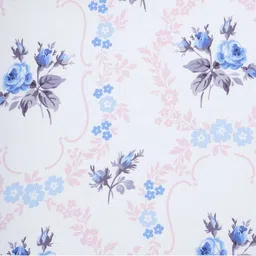 Crest Innovative Lives White & Blue Floral 300 TC King Bedsheet with 2 Pillow Covers-image-92