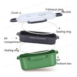 FunBlast Double Layer Lunch Box with 3 Compartments  Green image 2