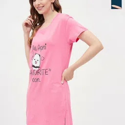 Christy World Women Pack Of 2 Printed Extended Sleeves T-shirt-image-77