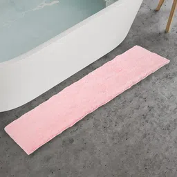 Home Centre Color Refresh Peach-Coloured Essence Anti-Slip Plush Bath Runner-10