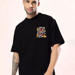REYA Graphic Printed Cotton Oversized T-shirt-image-88