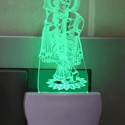 SOMIL 3D Illusion Effect Multicolour Krishna Printed Led Night Lamp-image-97