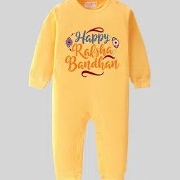 BLUSHES Infants Raksha Bandhan Printed Pure Cotton Romper-image-76